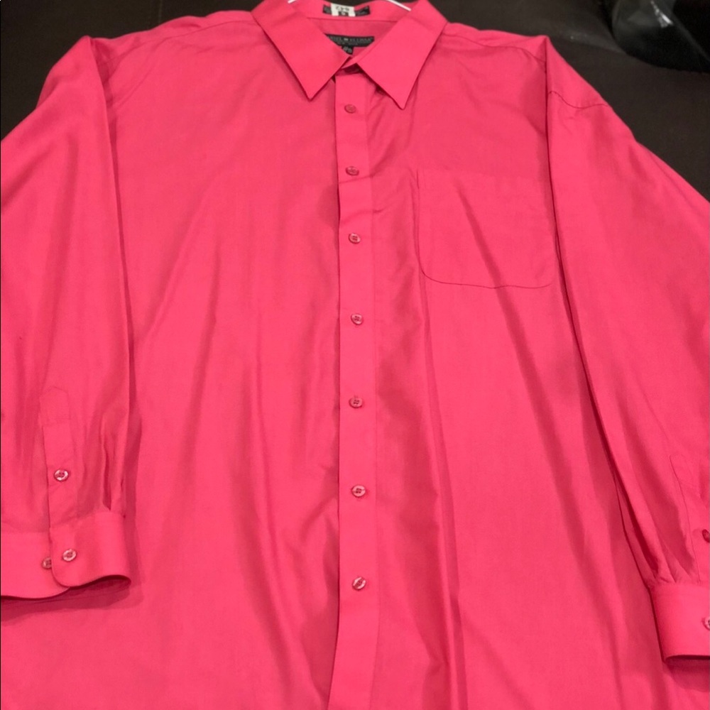 Daniel Ellissa Mens 3XL Long Sleeve Pink Dress Shirt